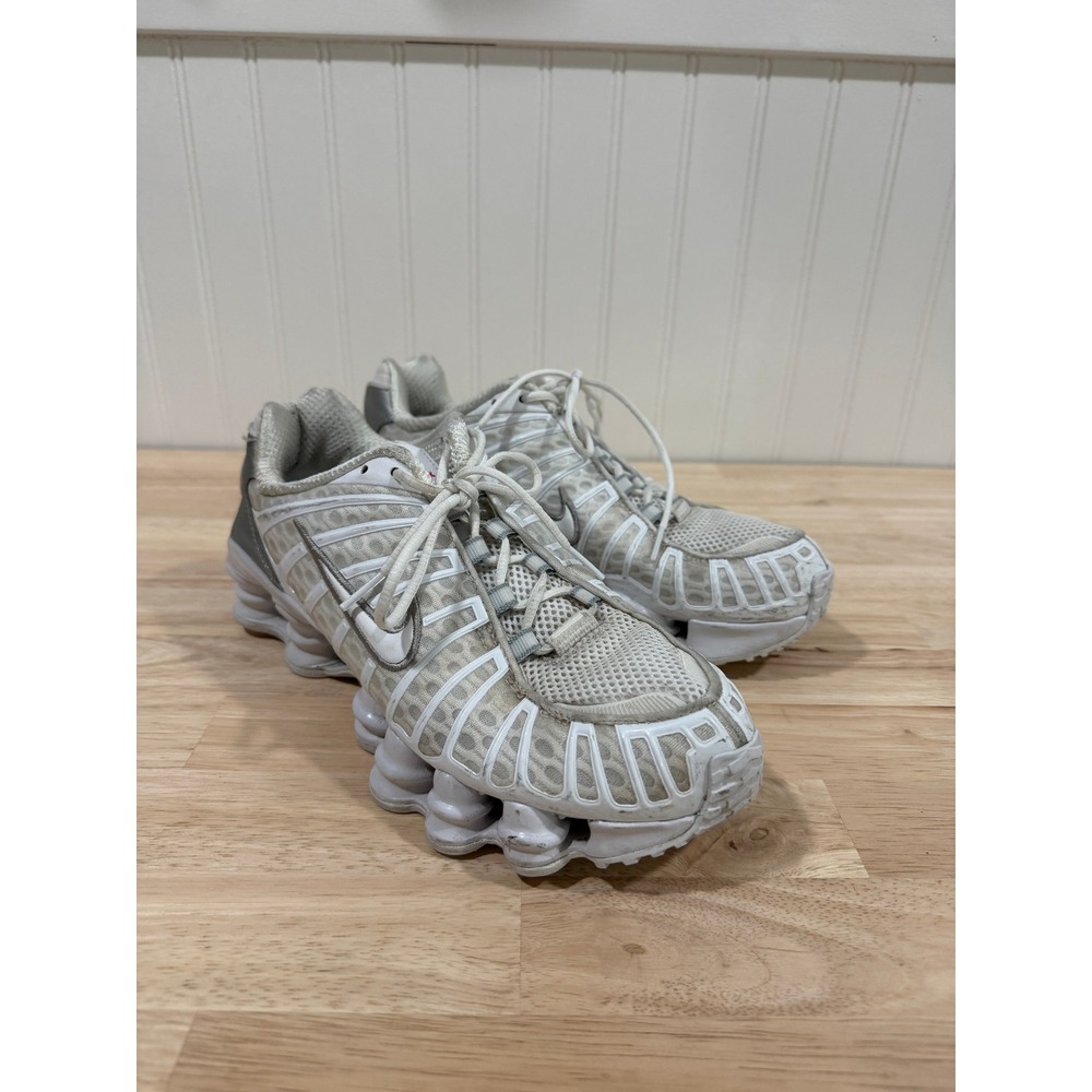 Nike Shox TL Metallic Silver Sneakers Lifestyle Men Size 7.5